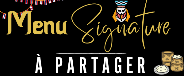 Carte des menus saisonniers avec plats signatures et desserts thaïlandais